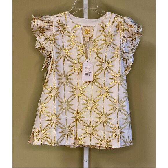 Emily McCarthy NWT Maggie Top in Gold Burst Size M - Picture 4 of 7